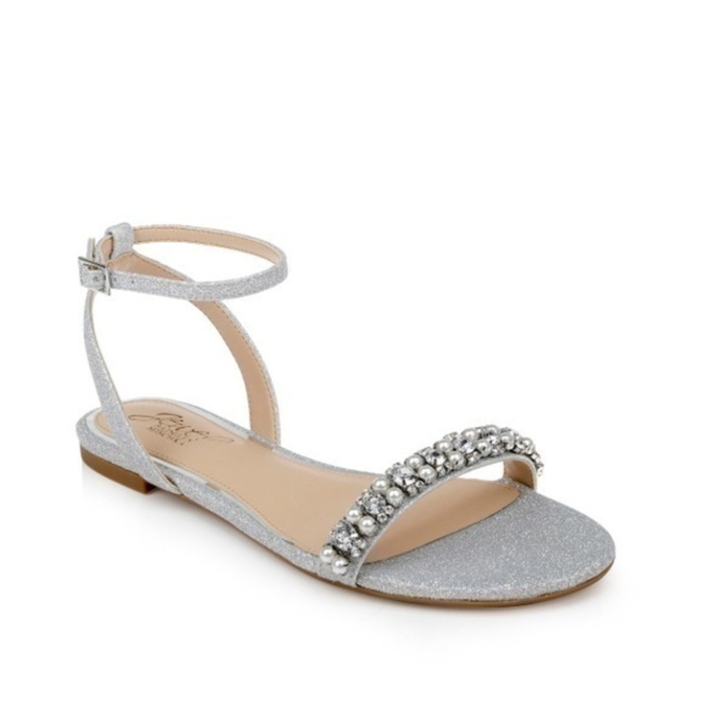Jewel Badgley Mischka Daria Women's Sandals Silver Size 8.5